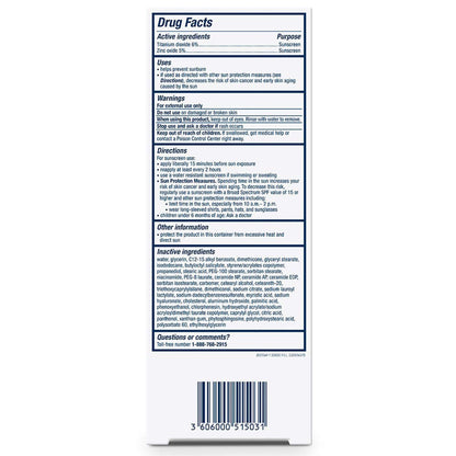 CeraVe® Hydrating Mineral Sunscreen for Face, SPF 50, Tube