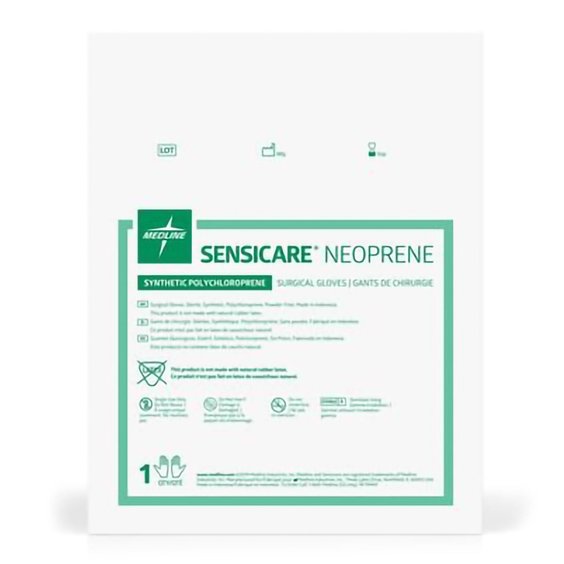 Sterile SensiCare® Neoprene Polychloroprene Surgical Gloves, Light Brown - view 3
