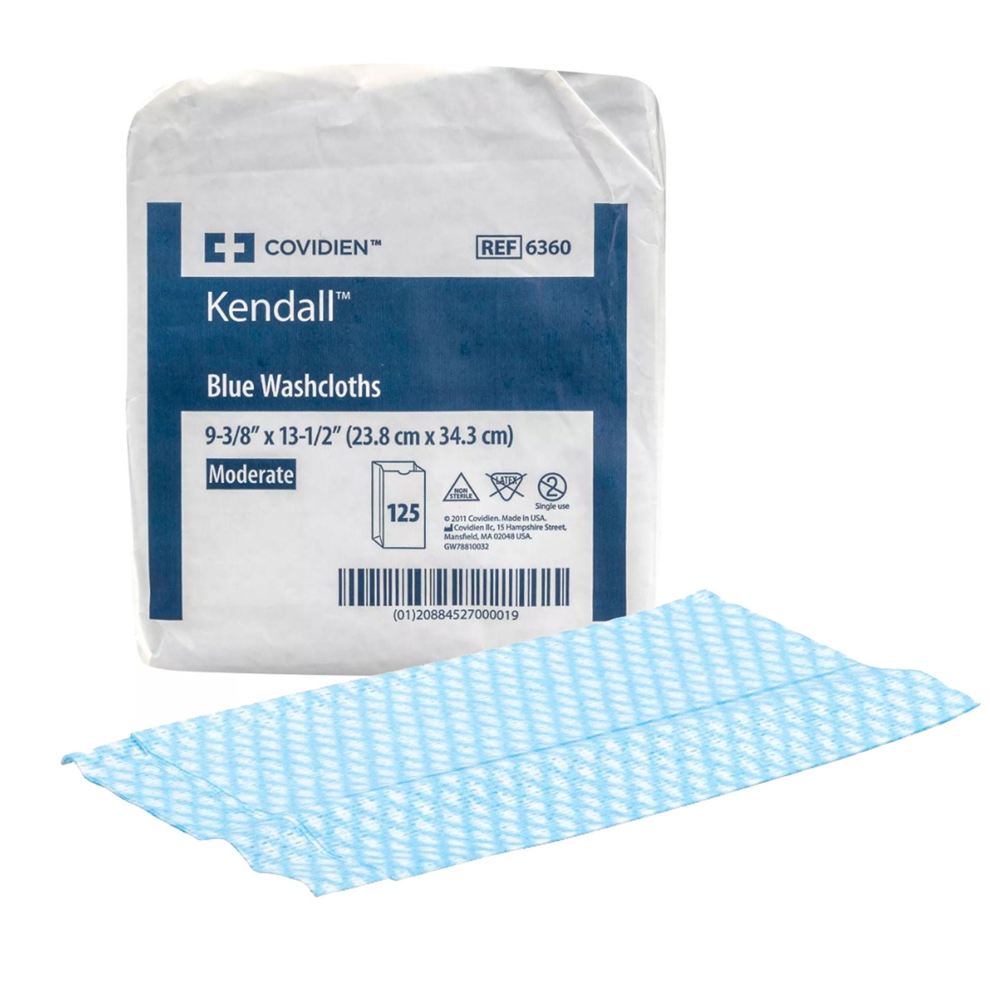 Versalon™ Moderate Absorbency Washcloth, Blue