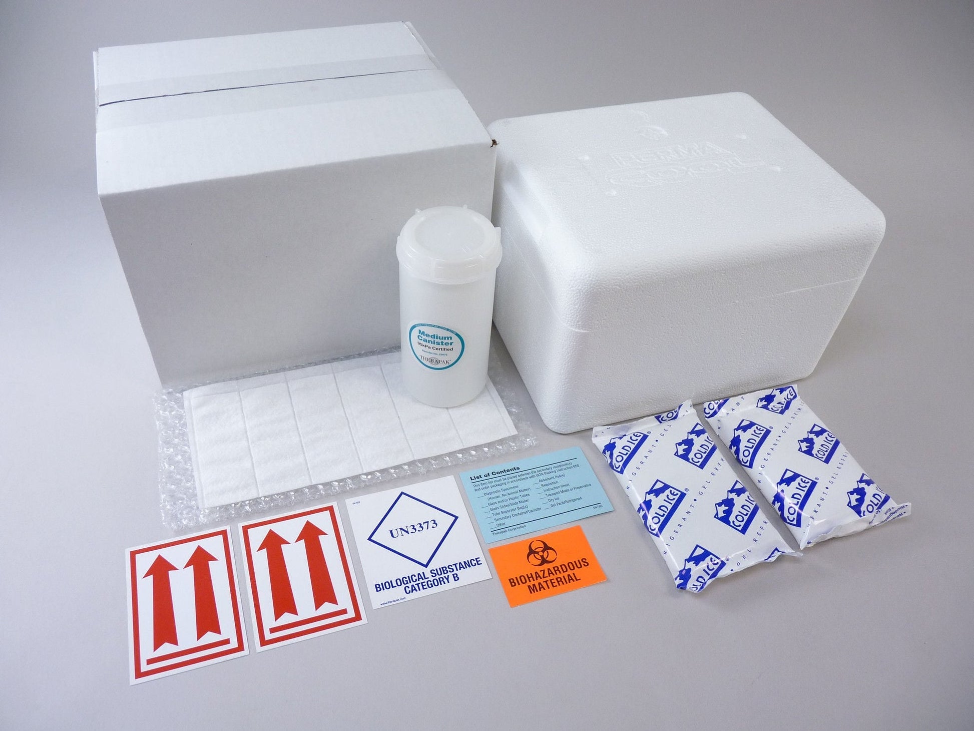 Therapak Refrigerated Shipping System 4 X 6 X 8 Small Cooler For Shipping of Category B Substances