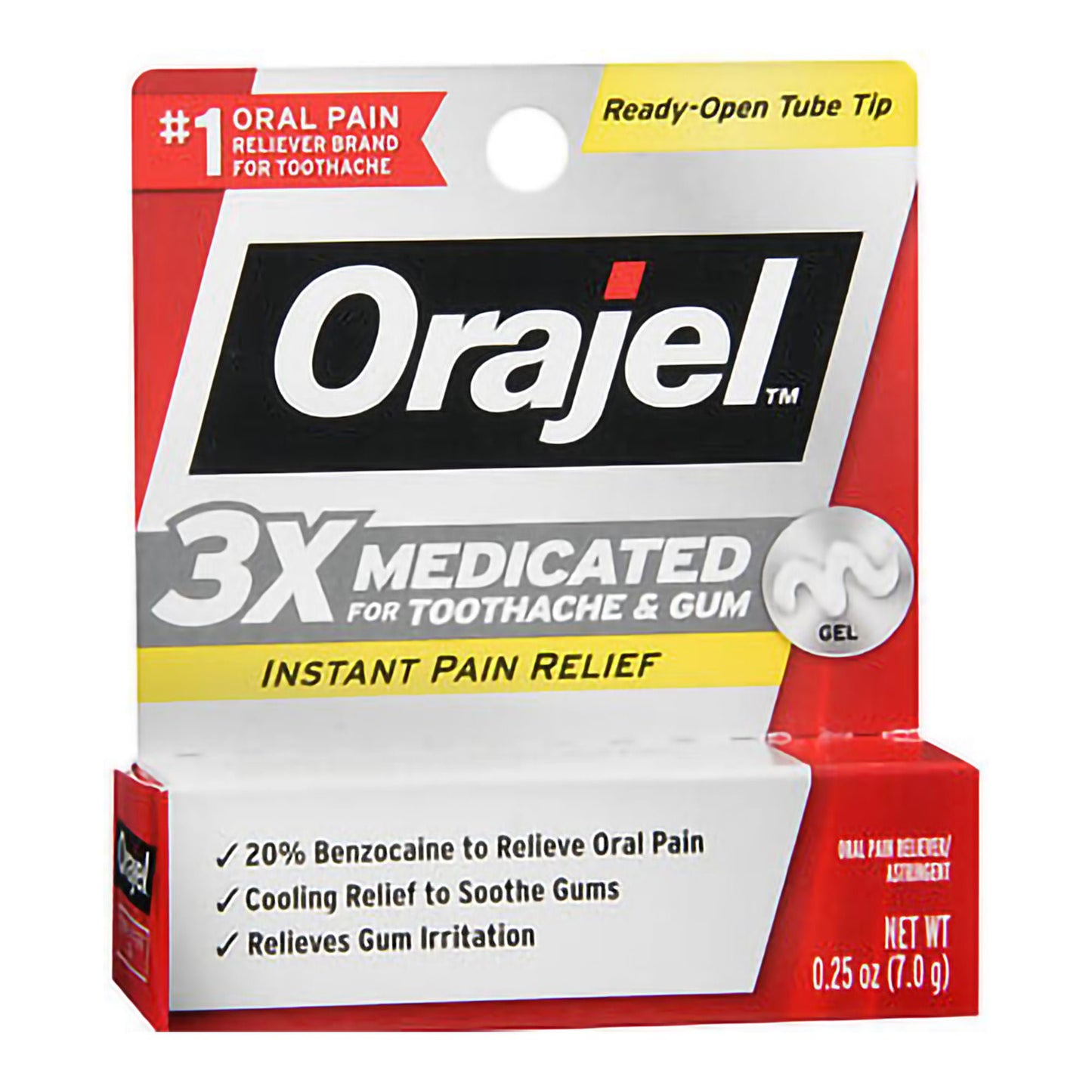 Orajel® 3X Medicated for Toothache & Gum Gel