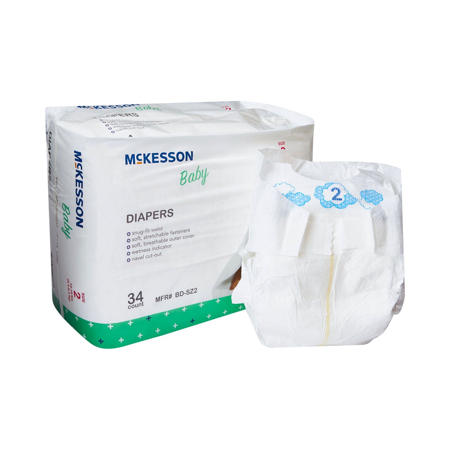 McKesson Baby Diaper, for Babies weighing 2 to 18 lbs.