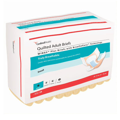 Wings™ Quilted Plus with BreatheEasy™ Technology Incontinence Brief