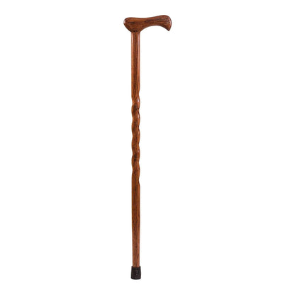 Brazos™ Twisted Oak Cane with T-Handle, Red, 37-Inch Height