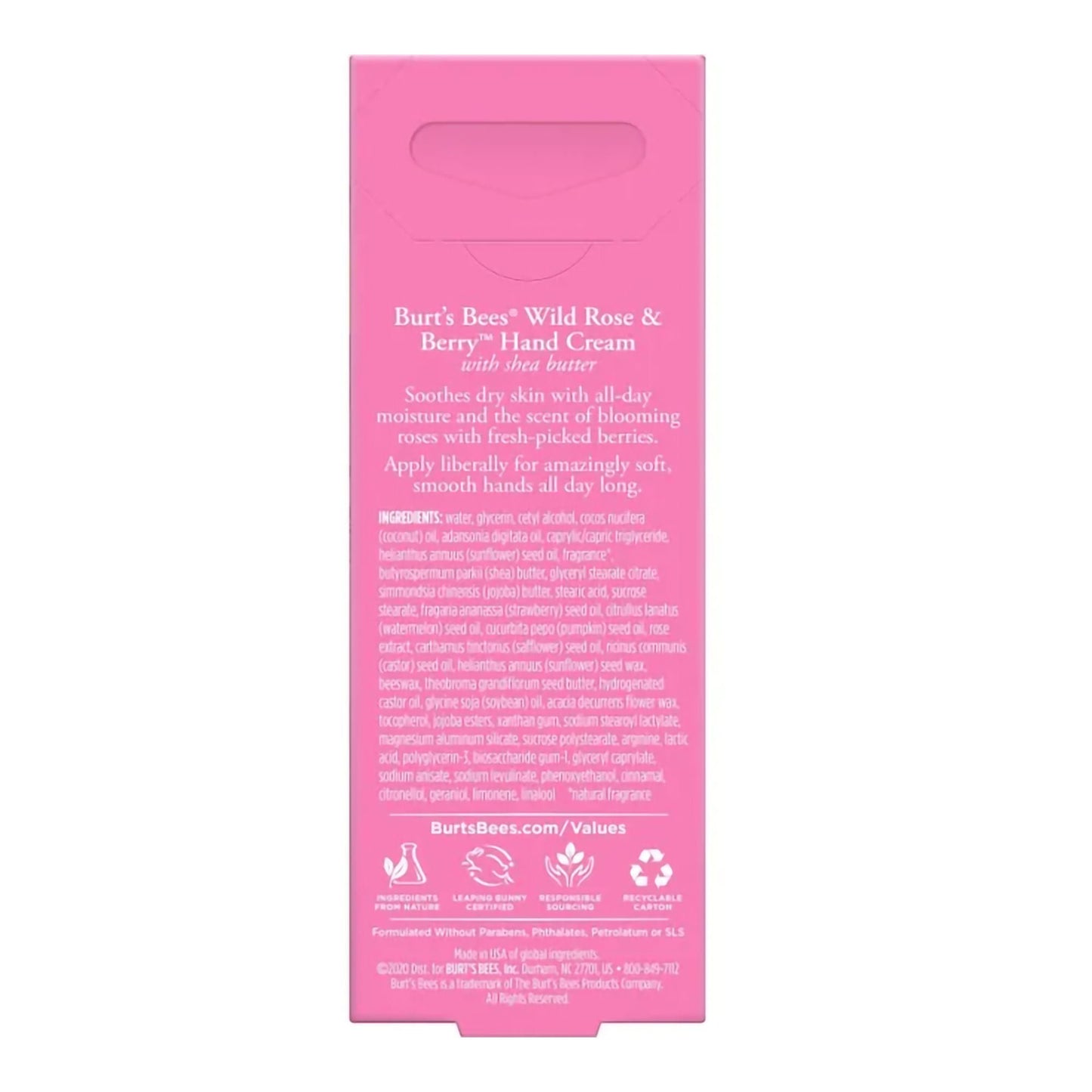 Burt's Bees® Hand Cream Wild Rose and Berry, Tube