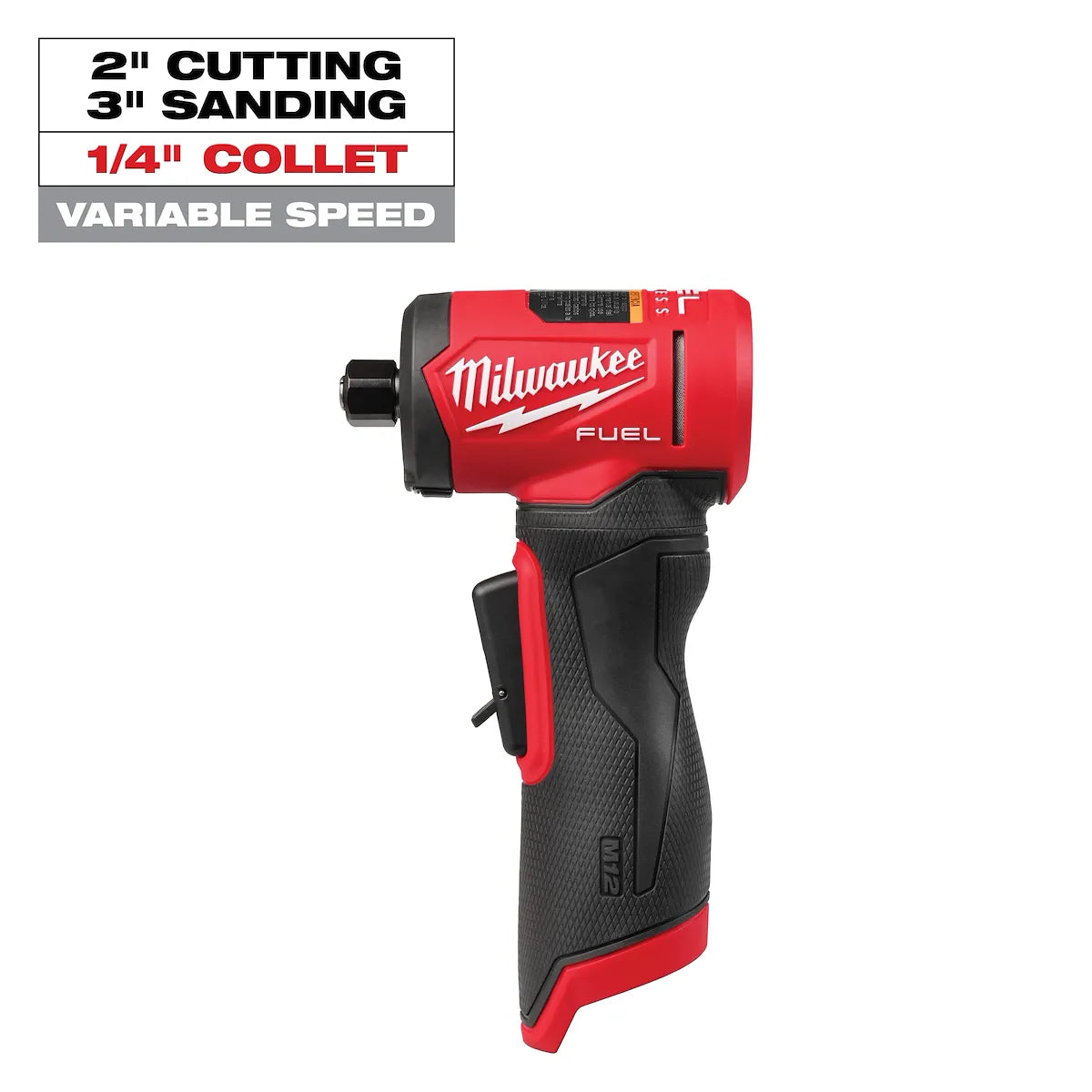 Milwaukee M12 FUEL 1/4" Right Angle Die Grinder 3485-20 | M12 Battery, 2-Piece