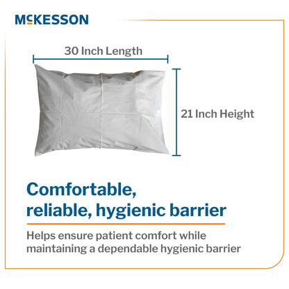 McKesson Pillowcase, Disposable, Deluxe, White, Tissue/Poly