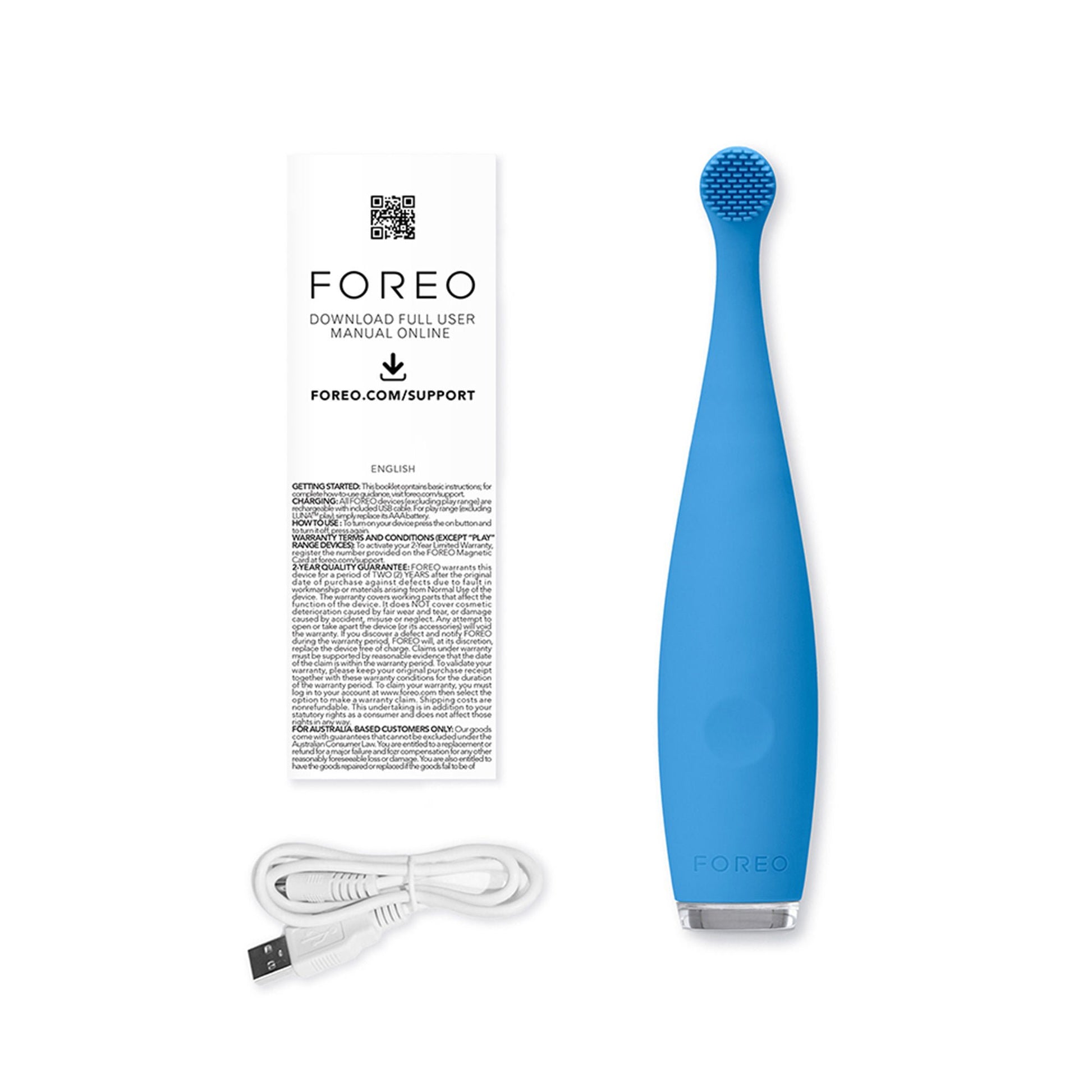 ISSA™ baby Soft Silicone Sonic Toothbrush, Bubble Blue Dino