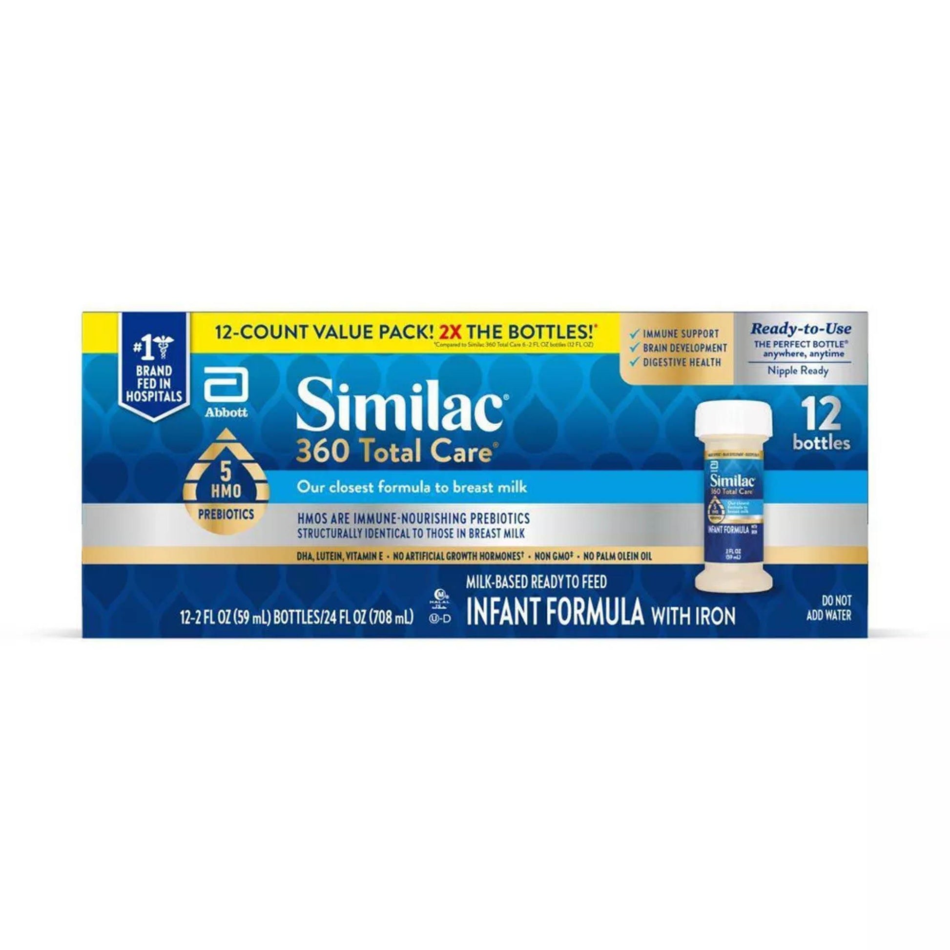 Similac 360 Total Care Infant Formula Unflavored Bottle Liquid Iron