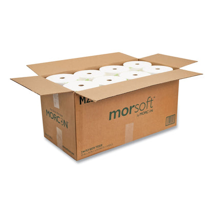 Morcon Toilet Tissue White 2-Ply Standard Size Cored Roll 1250 Sheets -1/2 Inch