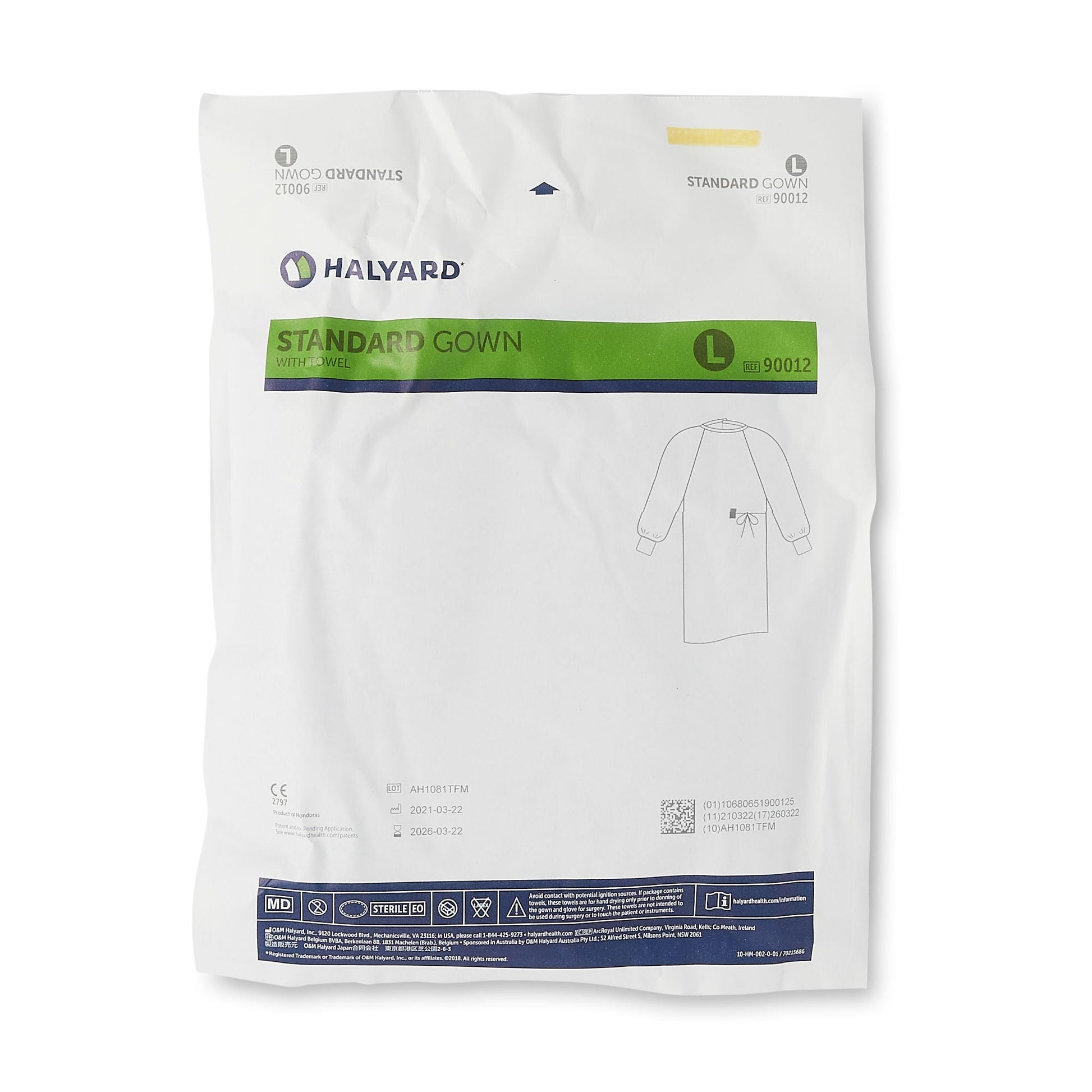 Evolution 4 Nonreinforced Surgical Gown, Large