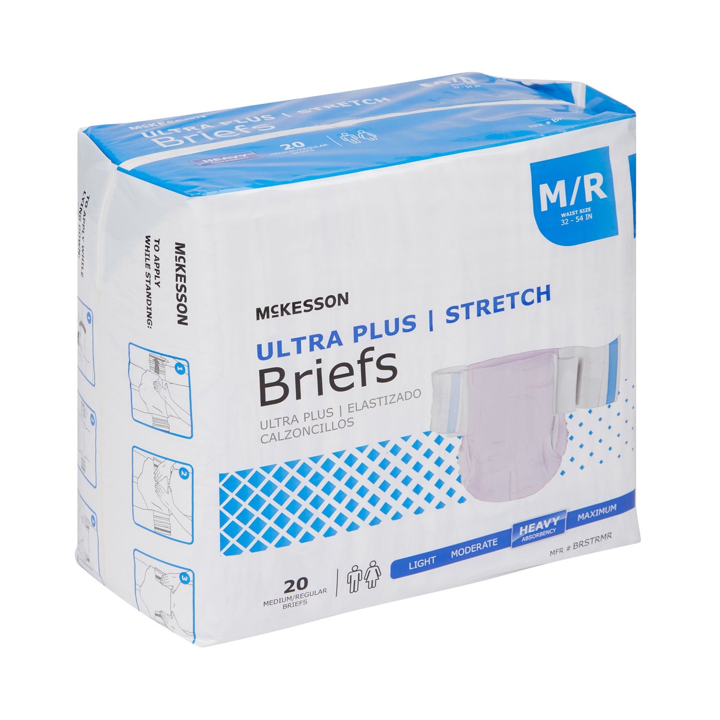 McKesson Ultra Plus Stretch Heavy Absorbency Incontinence Brief, /Regular