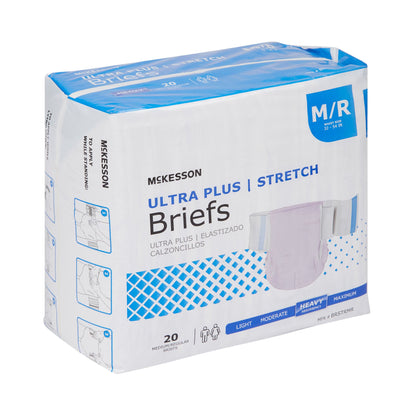 McKesson Ultra Plus Stretch Heavy Absorbency Incontinence Brief, /Regular