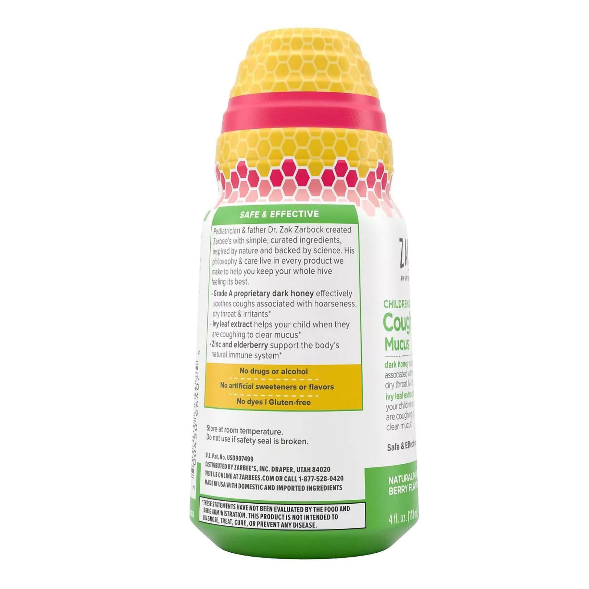 Zarbee's Children's Daytime Cough Syrup + Mucus, Mixed Berry