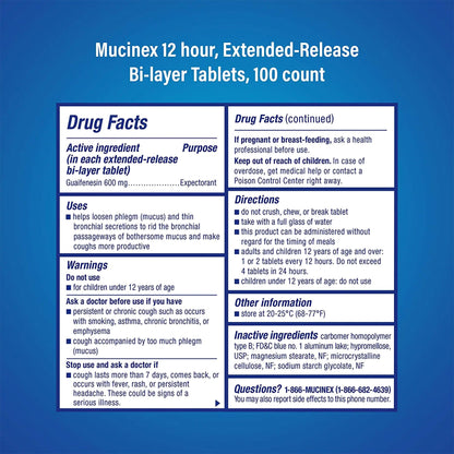 Mucinex® Guaifenesin Cold and Cough Relief