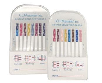 CLIAwaived Drugs of Abuse Test Kit AMP, BAR, BUP, BZO, COC, mAMP/MET, MDMA, MTD, OPI300, OXY, PCP, THC 25 Tests CLIA Waived