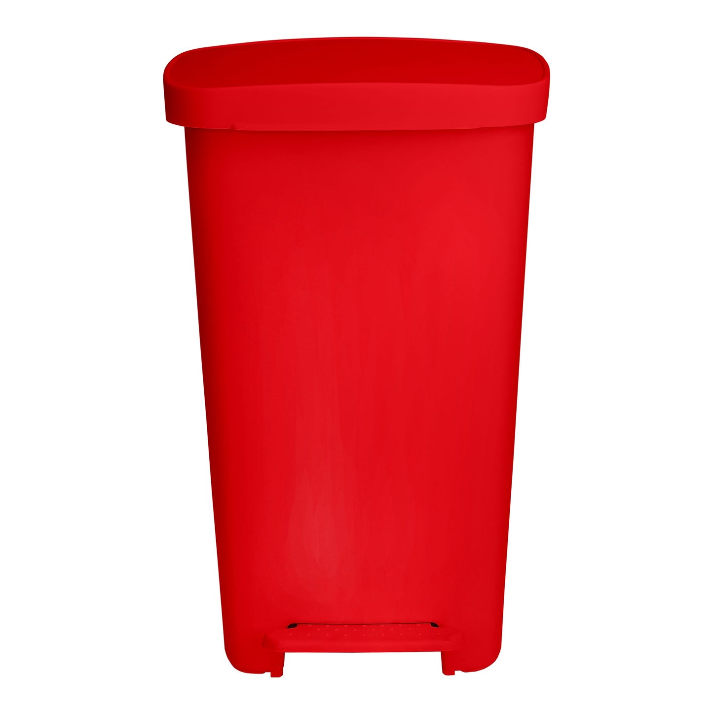 McKesson Waste Can with Step-On Pedal, Plastic, Red, x 26.57 Inch
