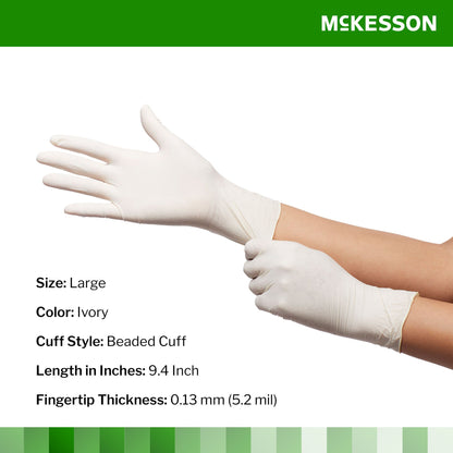McKesson Confiderm® Latex Exam Gloves, Ivory - view 2