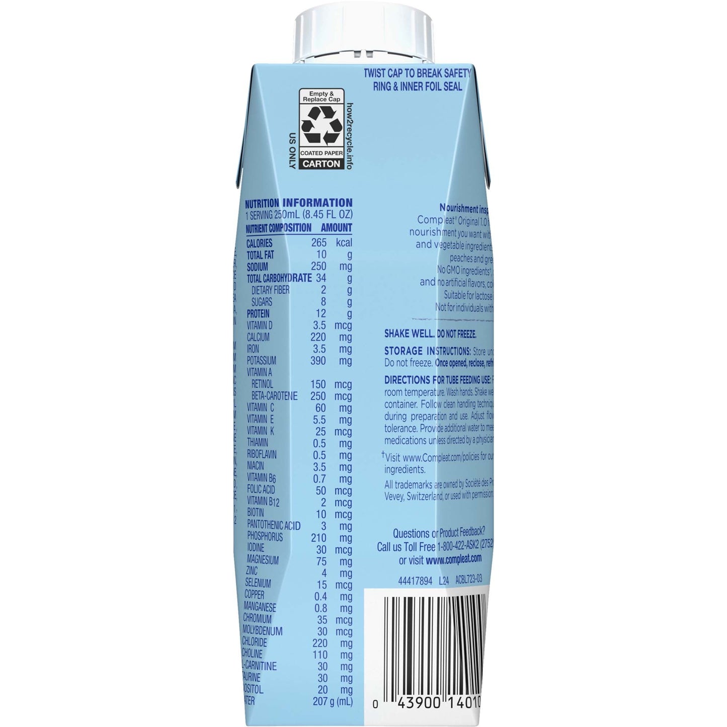 Compleat® 1.0 Original Nutritionally Complete Tube Feeding Formula