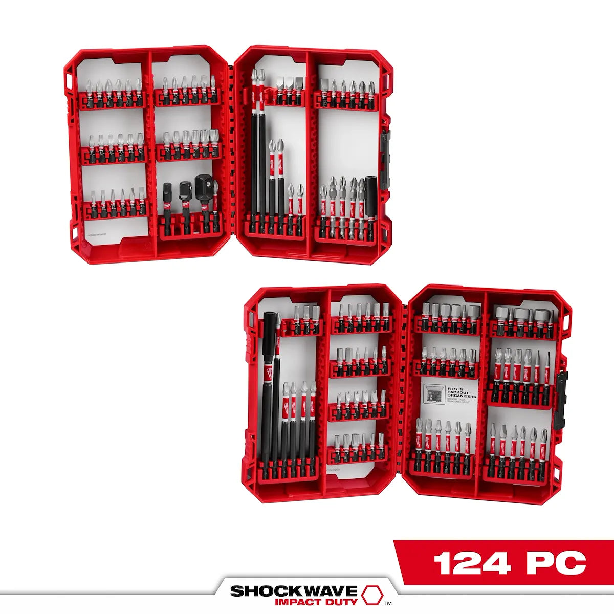 Milwaukee 124PC SHOCKWAVE Impact Duty Driver Bit Auto Set 48-32-4034 | 124-Piece
