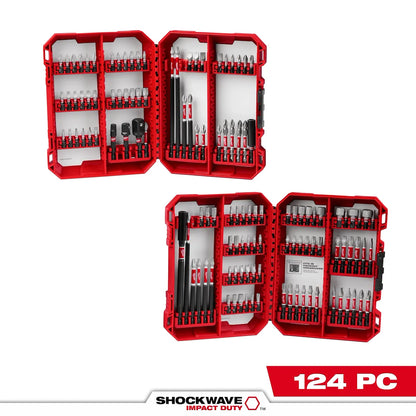Milwaukee 124PC SHOCKWAVE Impact Duty Driver Bit Auto Set 48-32-4034 | 124-Piece