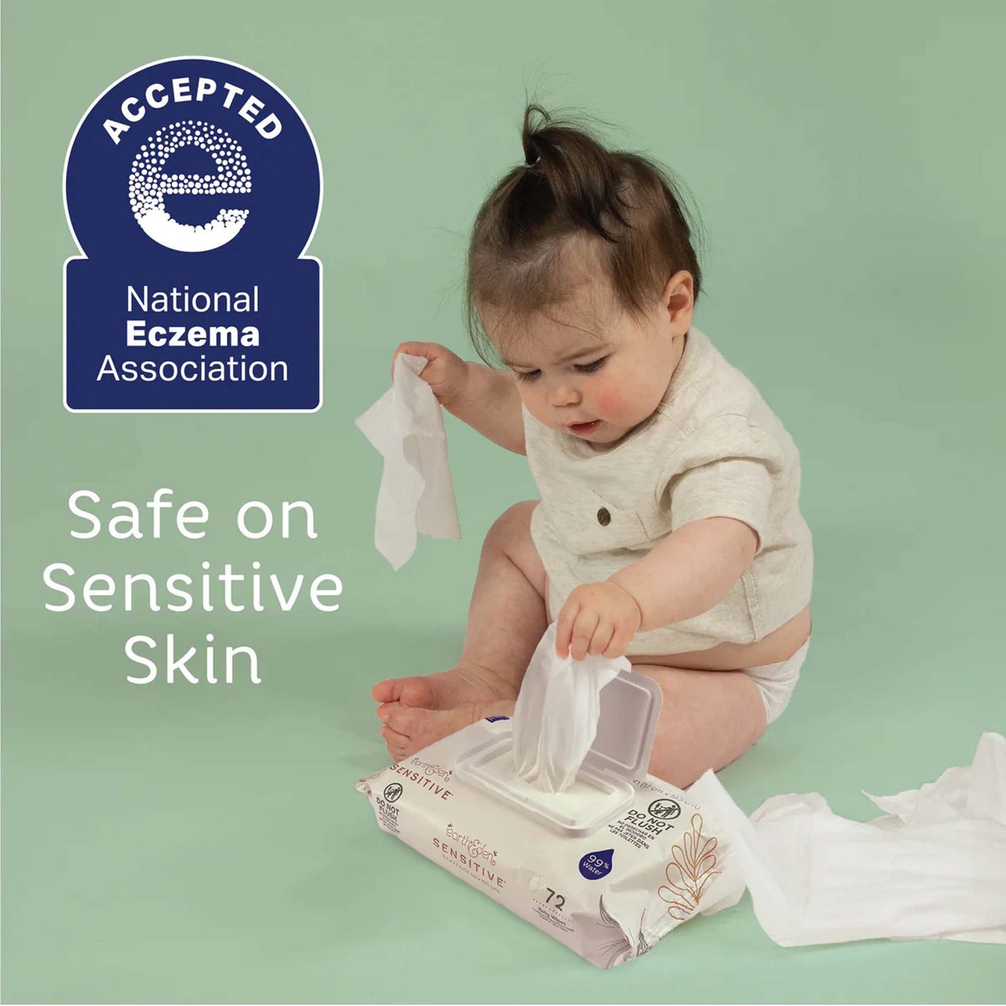 Earth & Eden Sensitive™ Baby Wipes, 72 per Pack