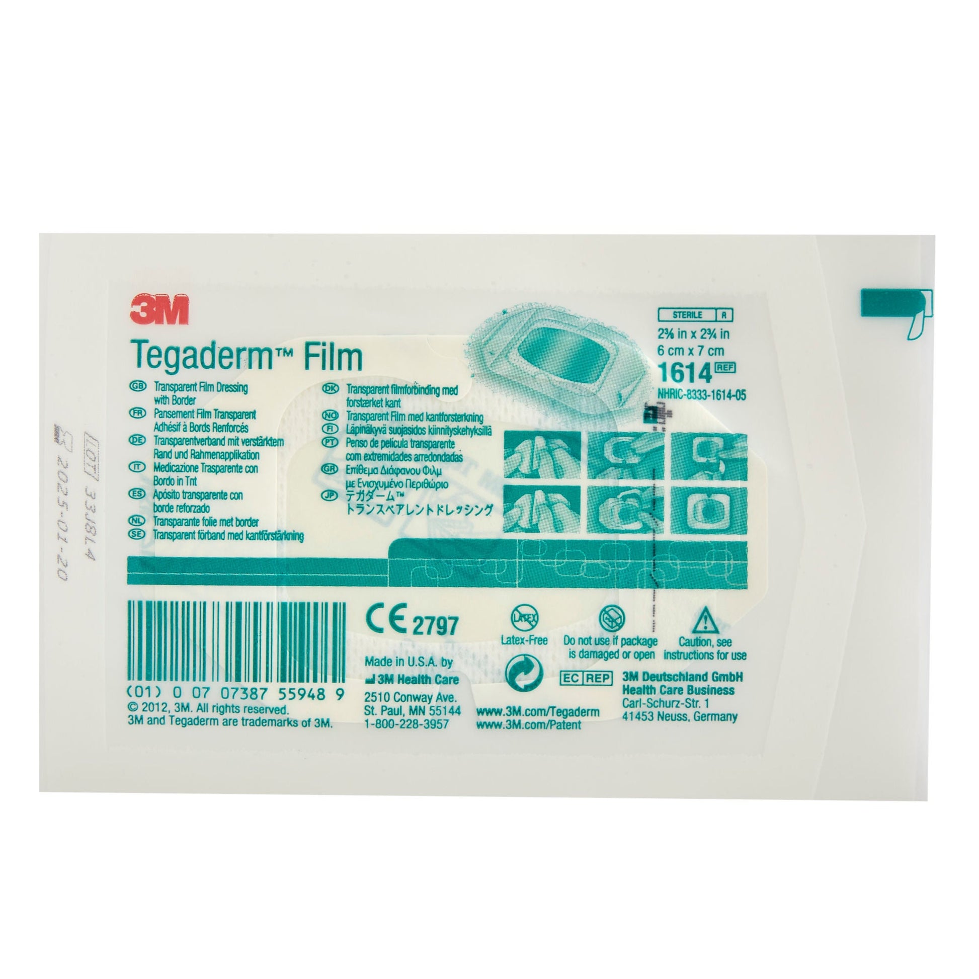 3M™ Tegaderm™ Rectangular Transparent Sterile Film Dressing