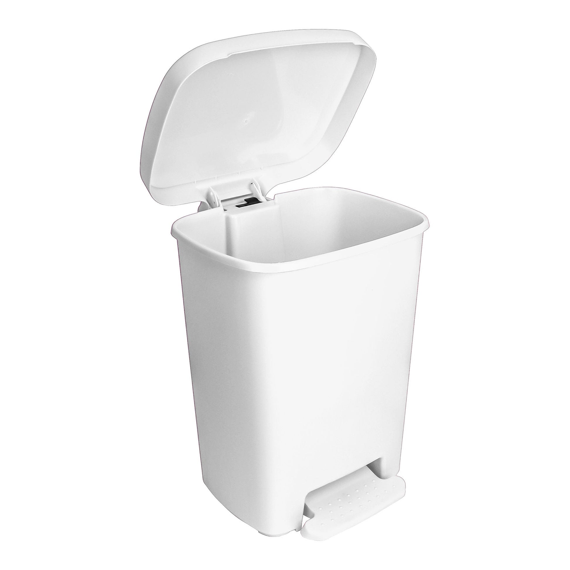 McKesson Waste Can with Step-On Pedal, Plastic, White, x 18.9 Inch