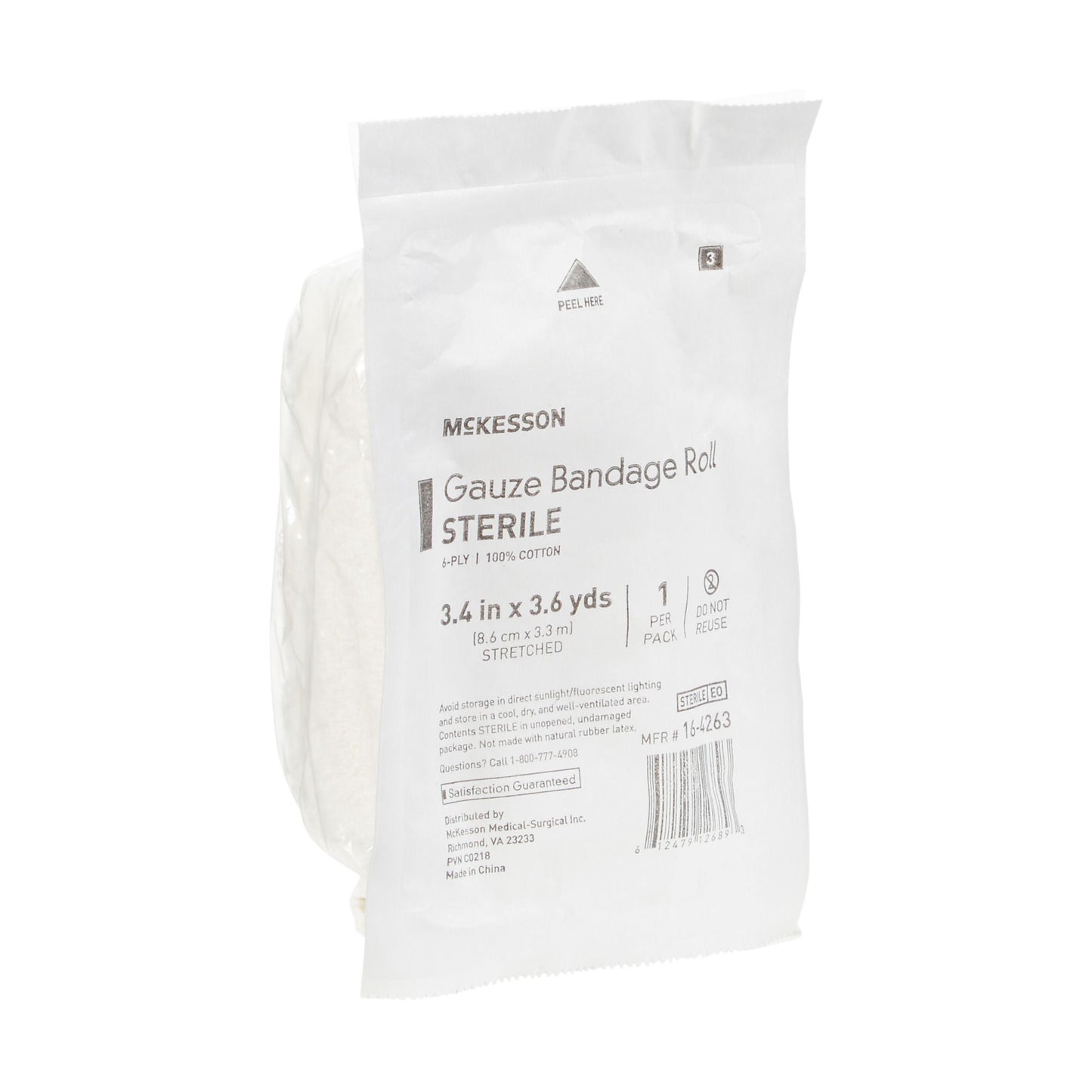 McKesson Sterile Fluff Bandage Roll, Six Ply
