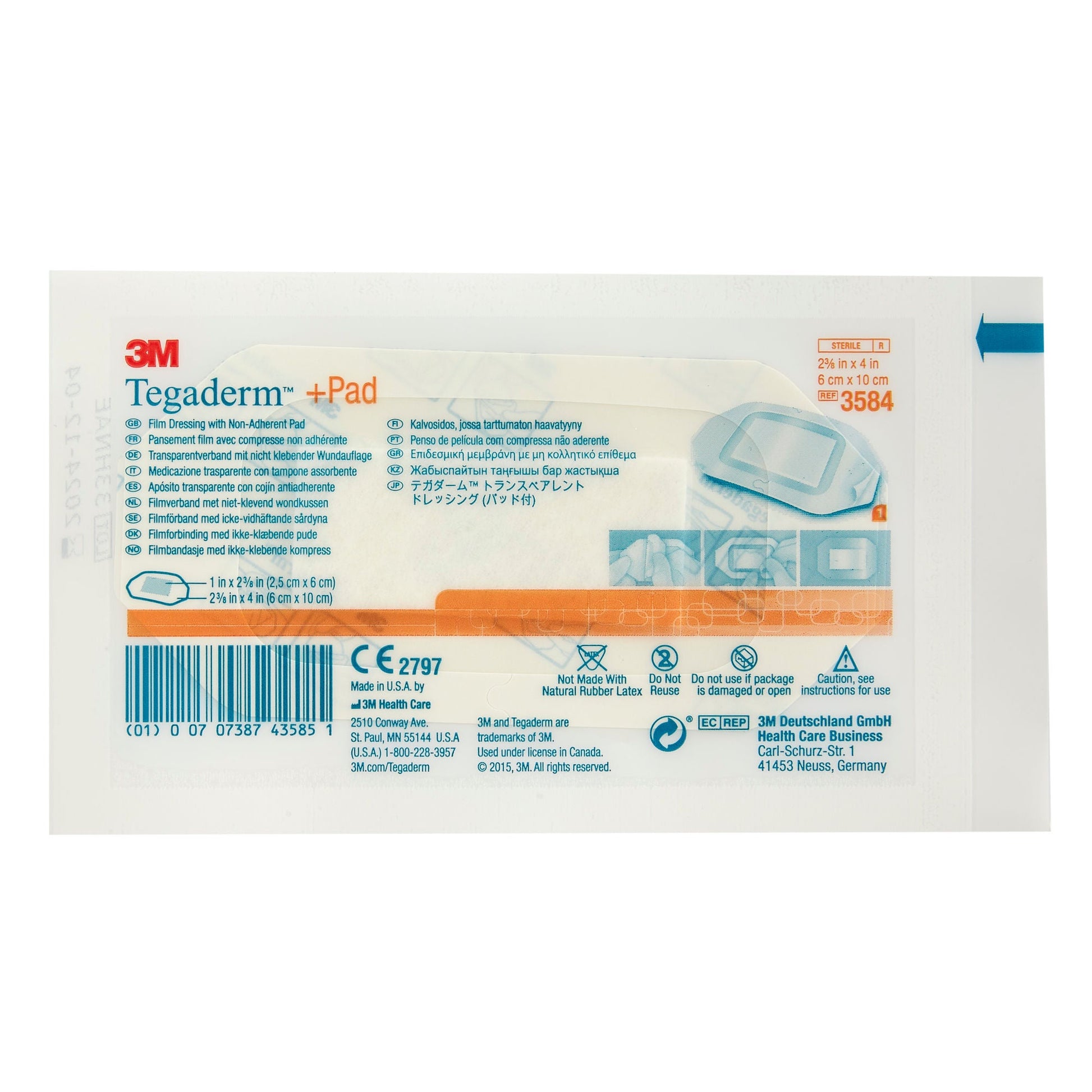 3M™ Tegaderm™ Transparent Film Dressing with Pad