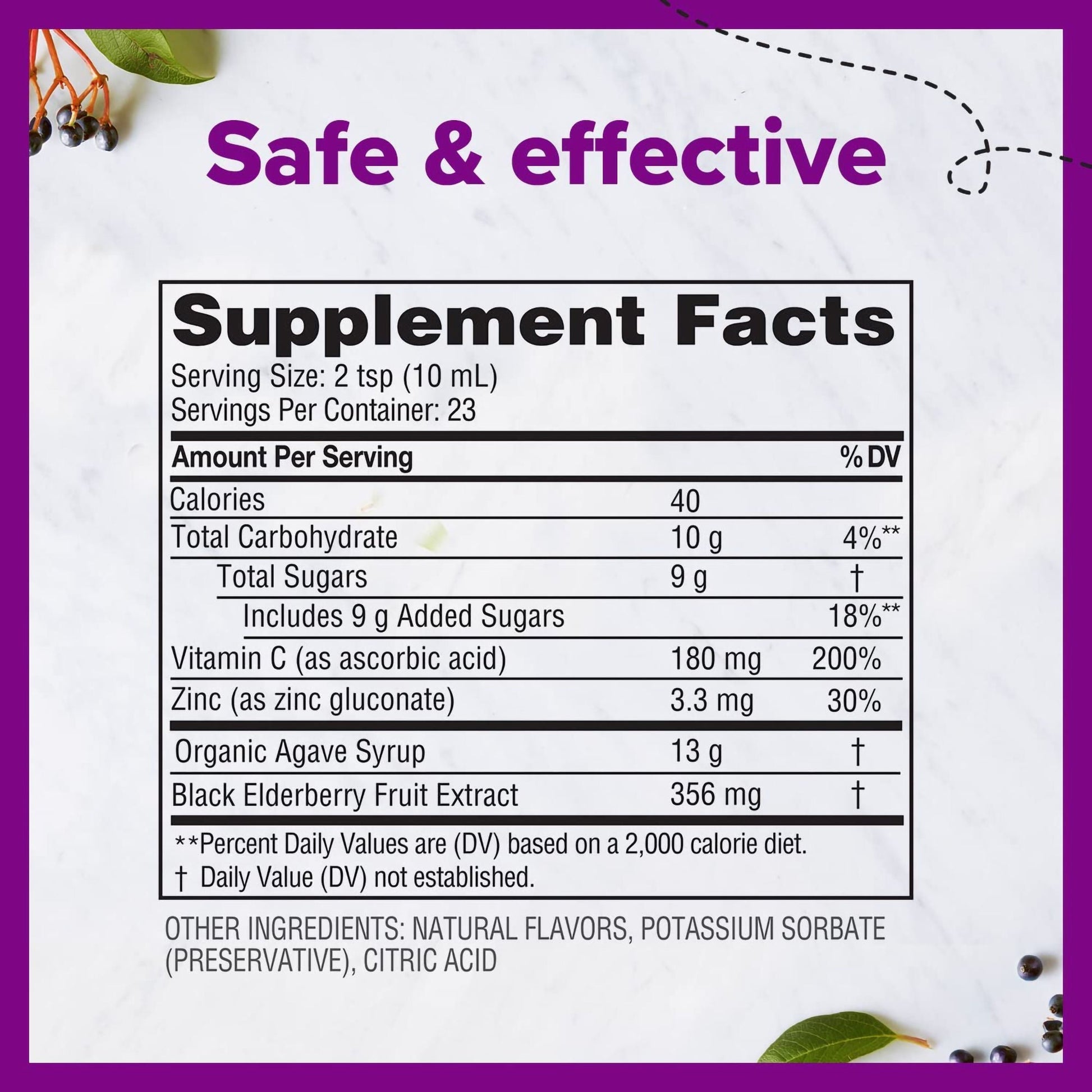 Zarbee's Naturals Black Elderberry Immune Support Syrup
