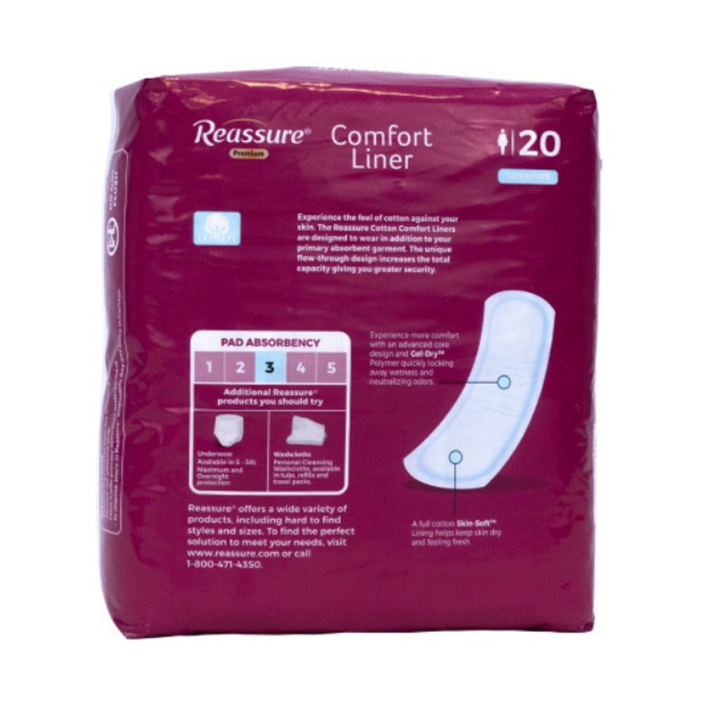 Reassure® Premium Cotton Comfort Liner