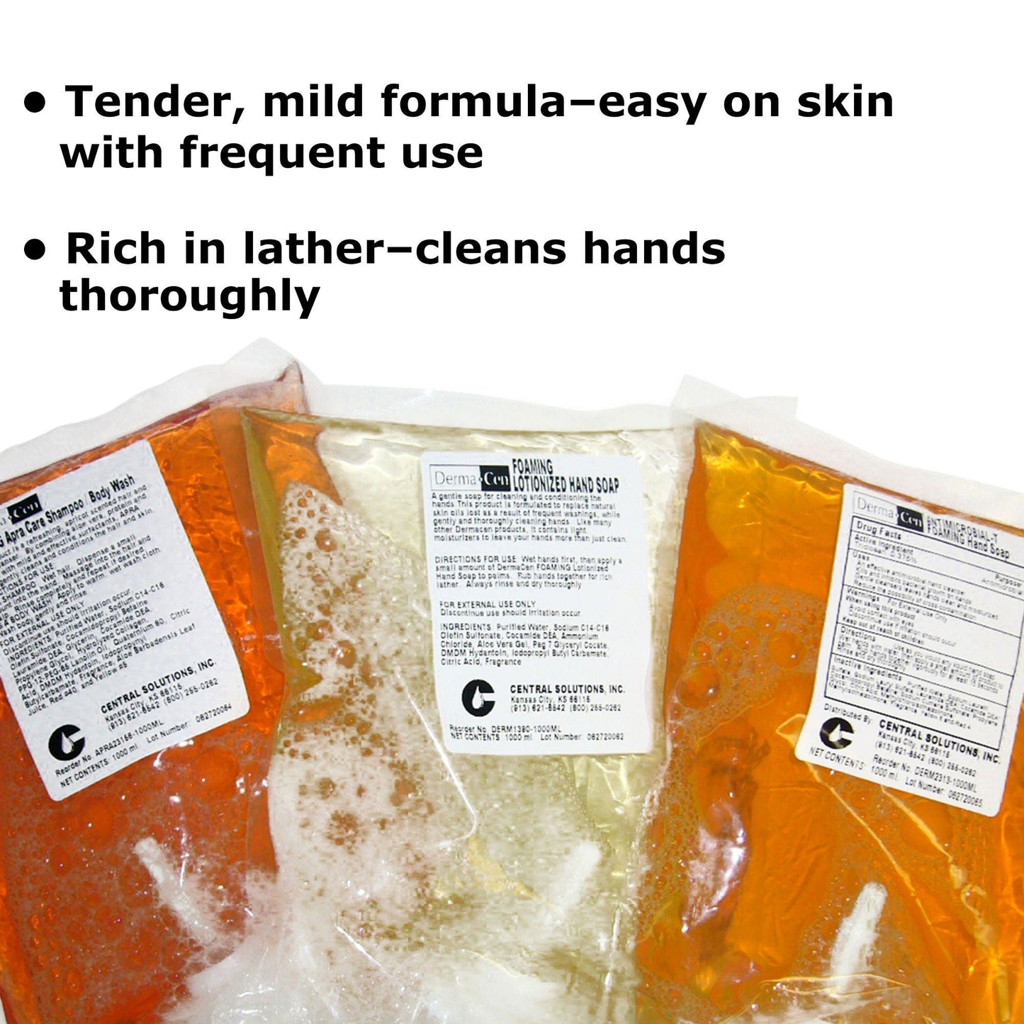DermaCen® Soap, Dispenser Refill Bag