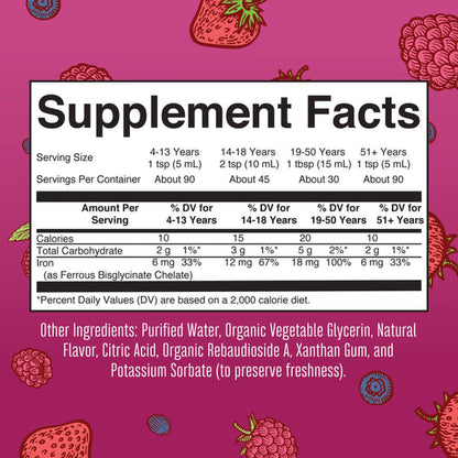 Mary Ruth's® Vegan Liquid Iron for Metabolism, Cellular Health, Overall Wellness
