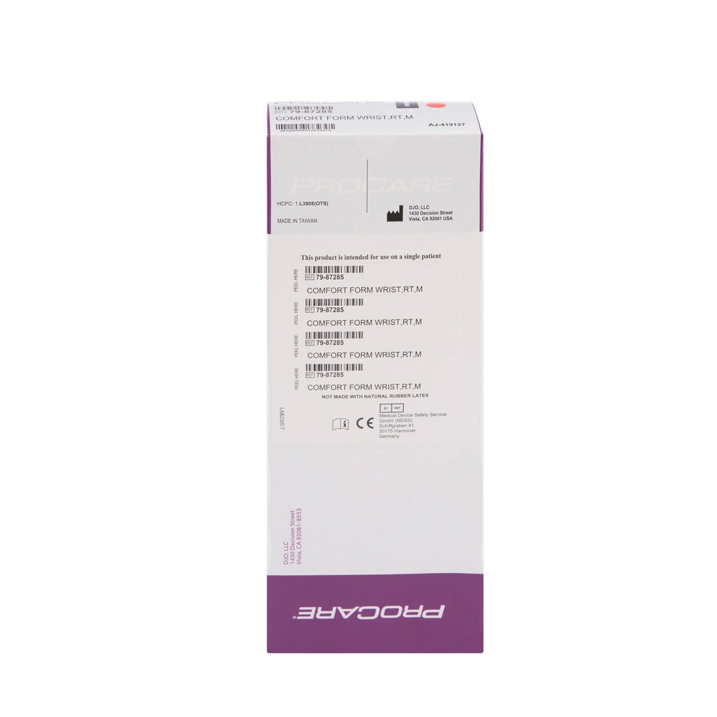 ProCare® ComfortForm™ Wrist Brace with Palmar Stay, Aluminum/Foam/Lycra, Black