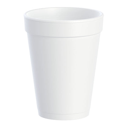 Dart Drinking Cup, White, Styrofoam, Disposable