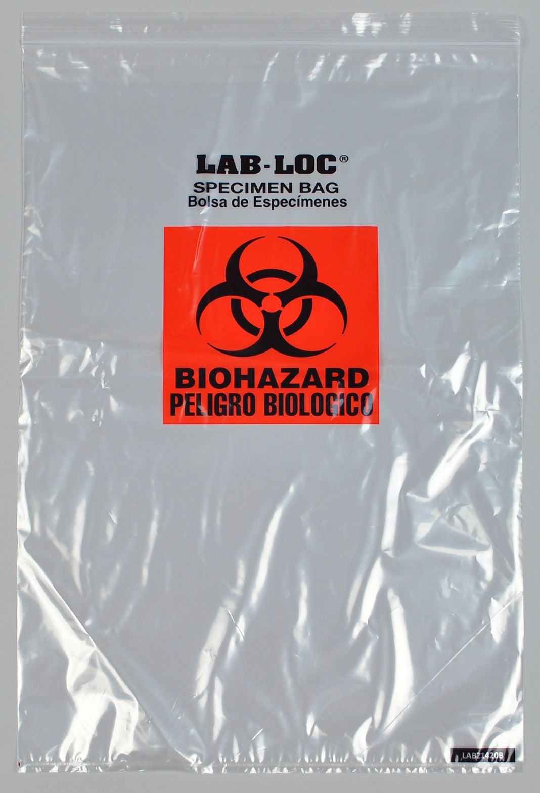 Lab-Loc® Specimen Transport Bag with Document Pouch, Zip Closure
