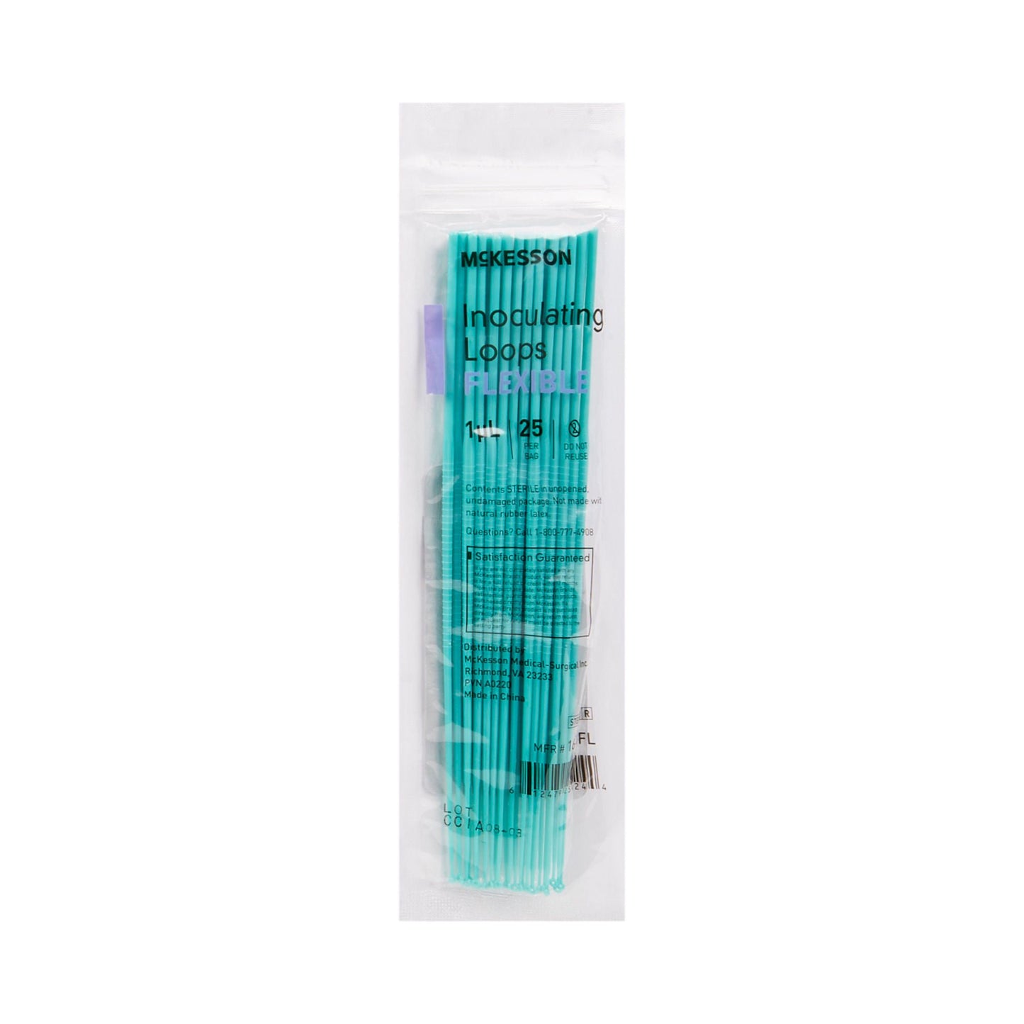 McKesson Inoculating Loop, Light Green, 1 μL, 20-Centimeter Length
