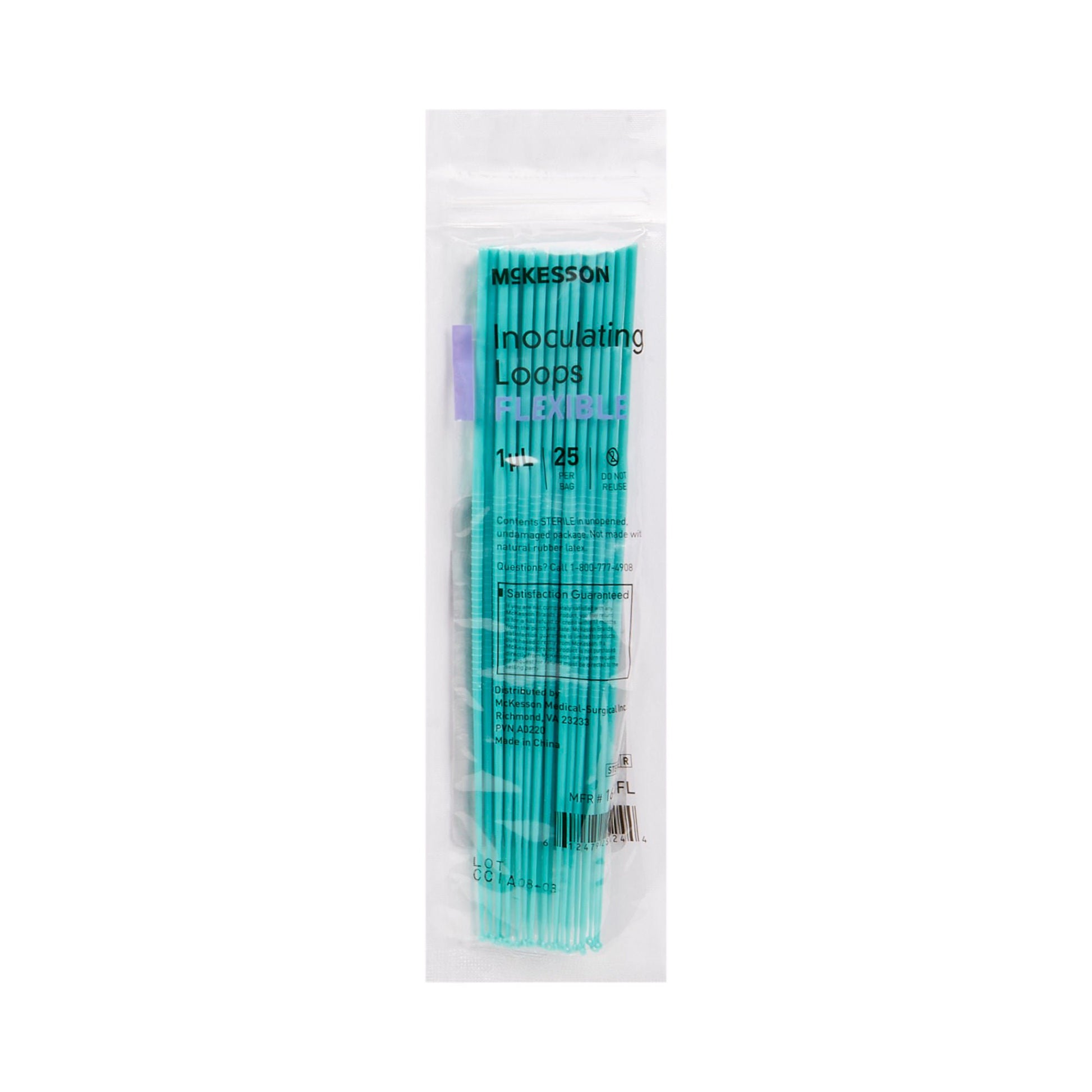 McKesson Inoculating Loop, Light Green, 1 μL, 20-Centimeter Length