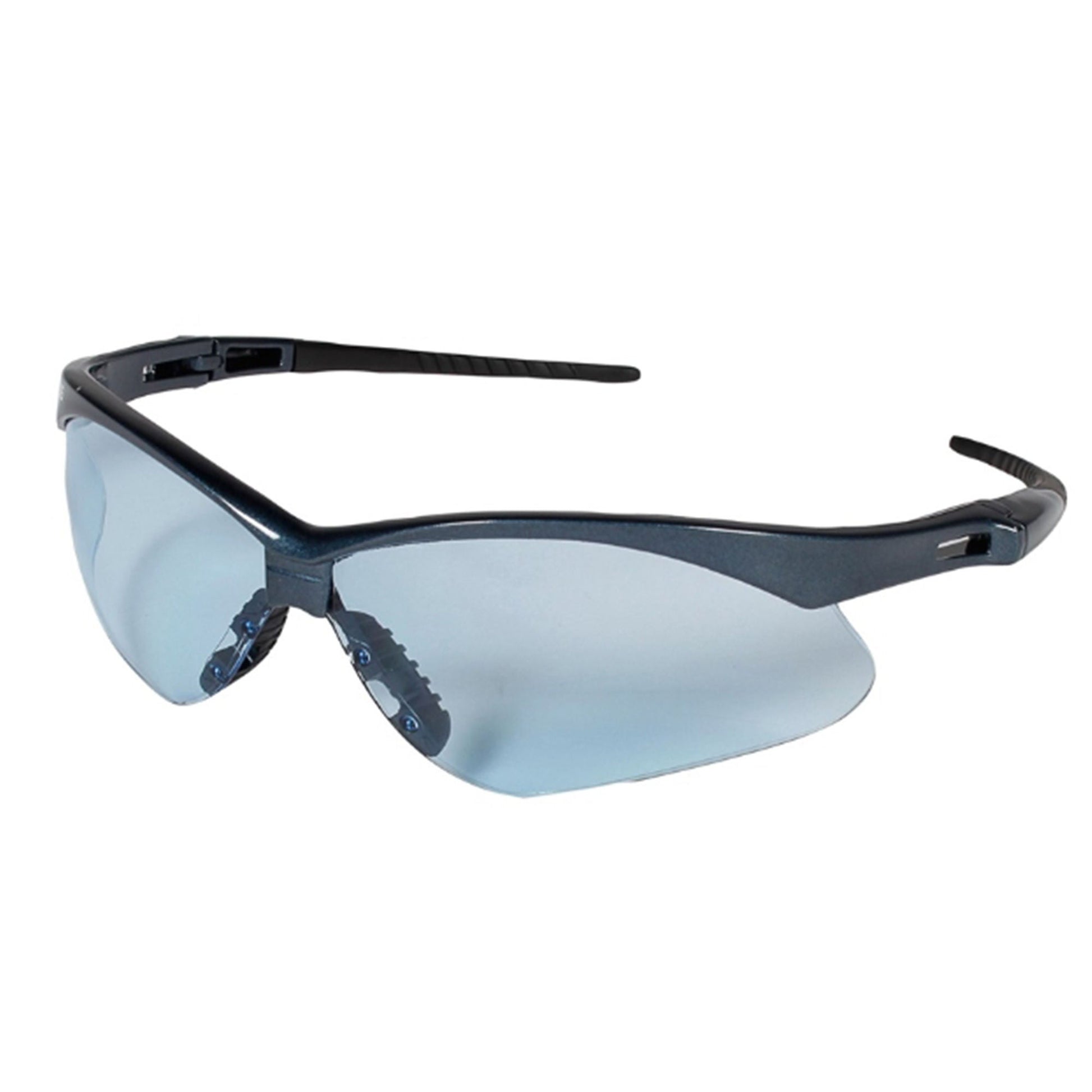 KleenGuard Nemesis Safety Glasses Wraparound Anti-fog / Anti-scratch Coating Clear Tint Polycarbonate Lens Black Frame Over Ear One Size Fits Most