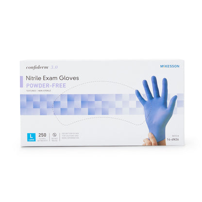 McKesson Confiderm® 3.0 Nitrile Exam Gloves, Blue - view 6