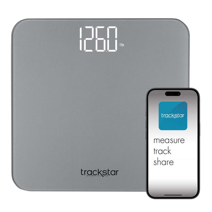 Trackstar Floor Scale Digital Display 440 lbs. Weight Capacity Gray Battery Operated