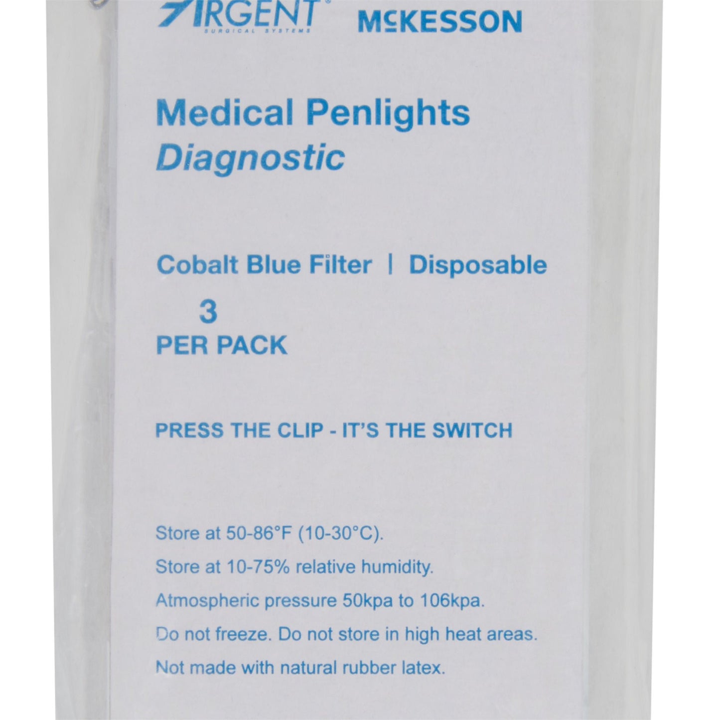 McKesson Penlight, White Light with Cobalt Filters, 4-1/2 Inch Length