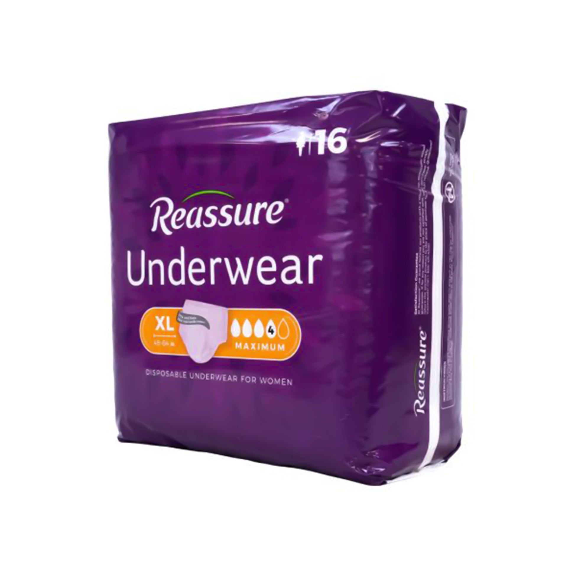 Reassure® Maximum Absorbent Underwear, Women, Medium – Heavy Absorbency