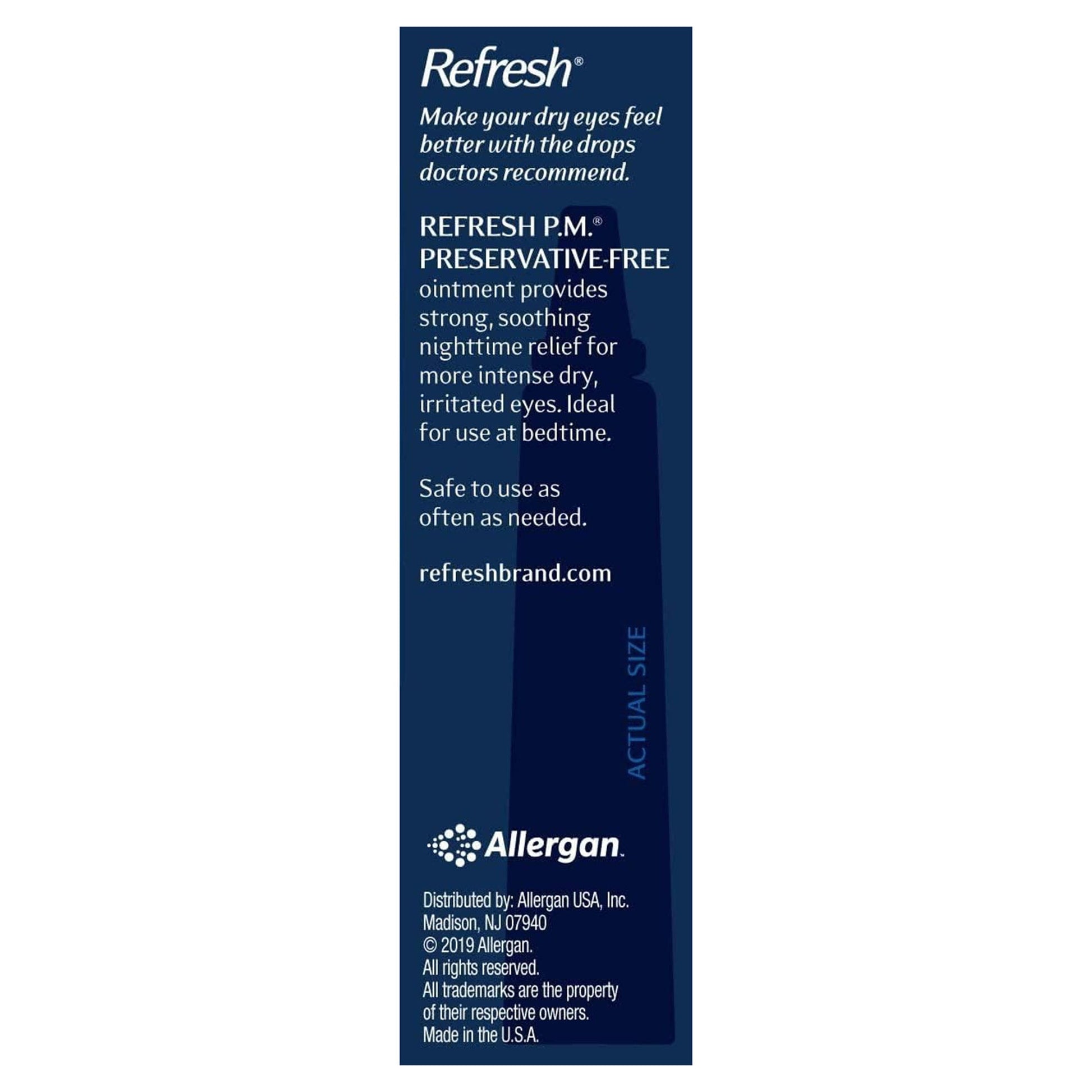 Refresh P.M.® Lubricant Eye Ointment, Dropper Bottle