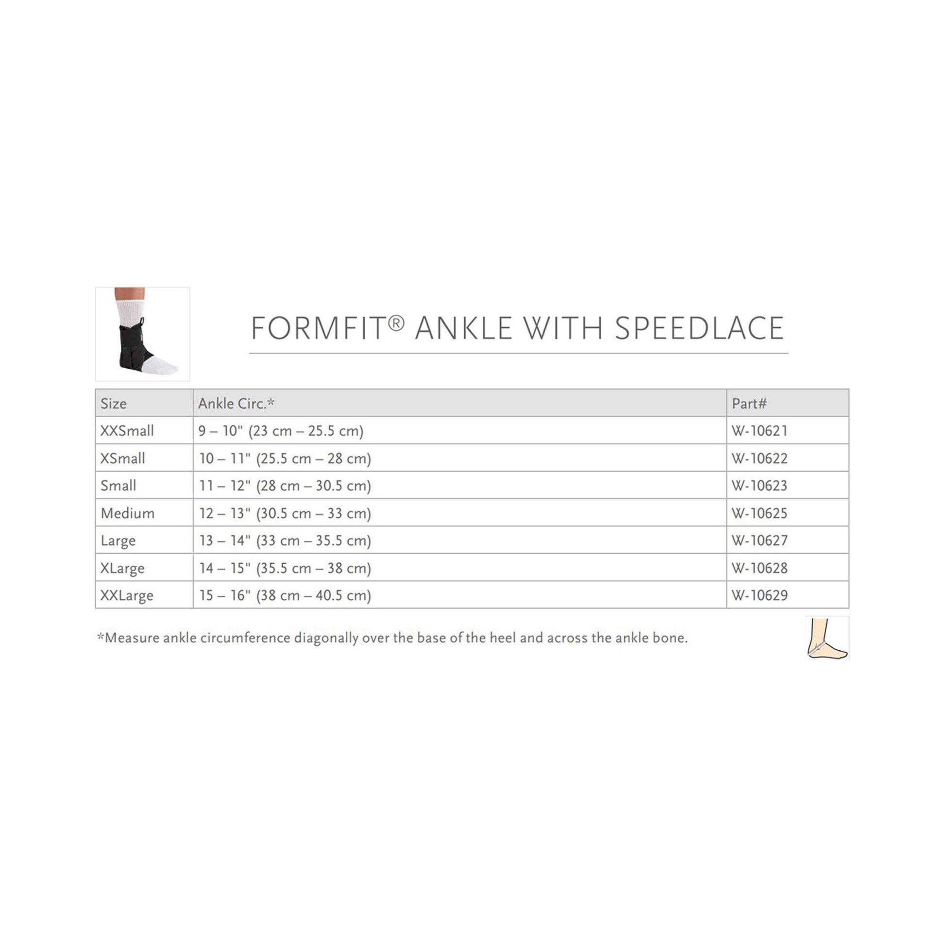 Ossur® Formfit® Low Profile Ankle Brace with Speed Lace, Extra Small