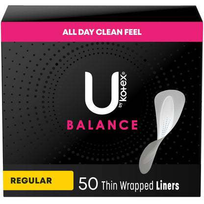 U™ by Kotex® Balance Thin Wrapped Panty Liners, Regular