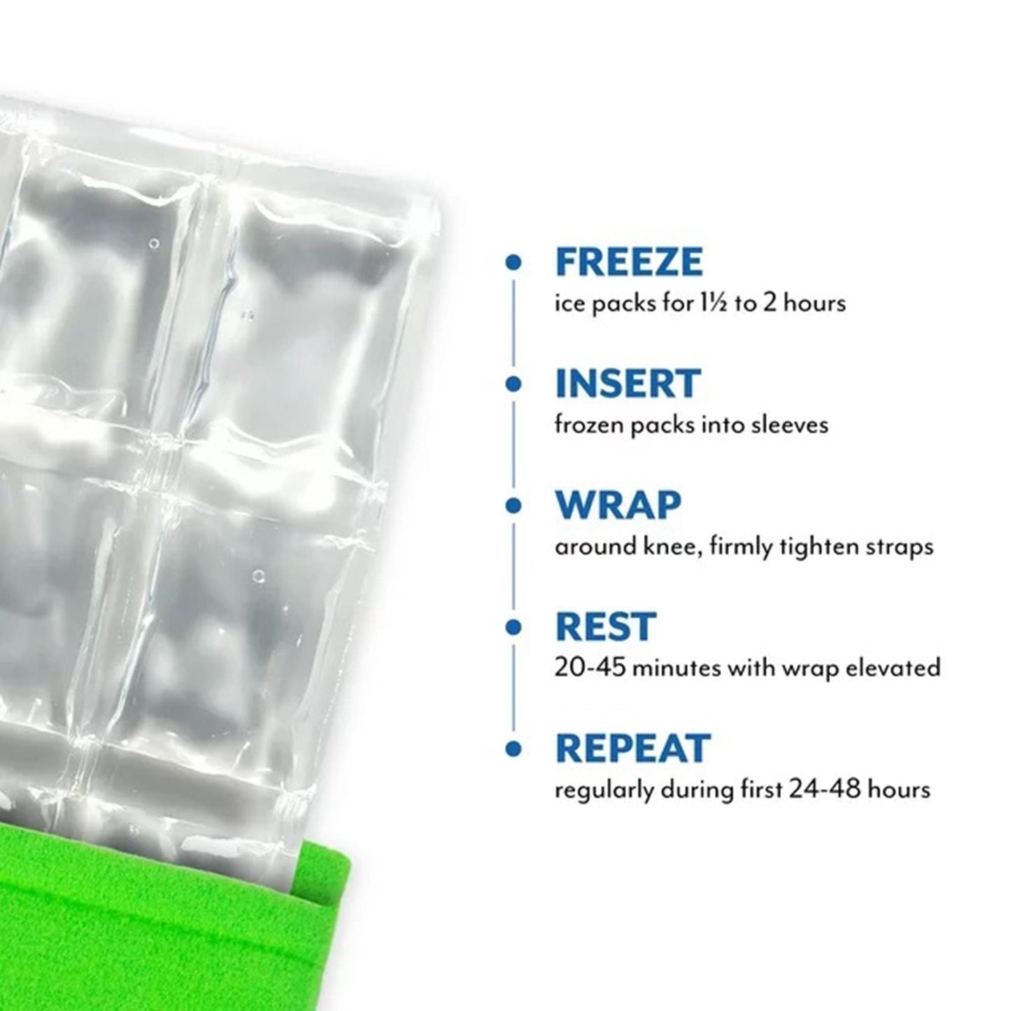Polar Ice® Cold Pack with Wrap for Knee, Standard Size