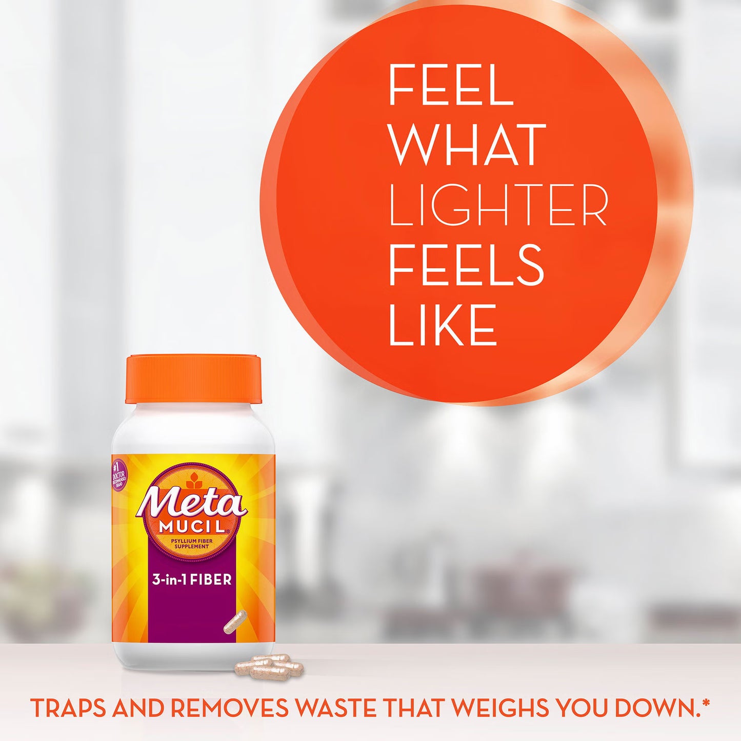 Metamucil® 3-in-1 Fiber Capsules