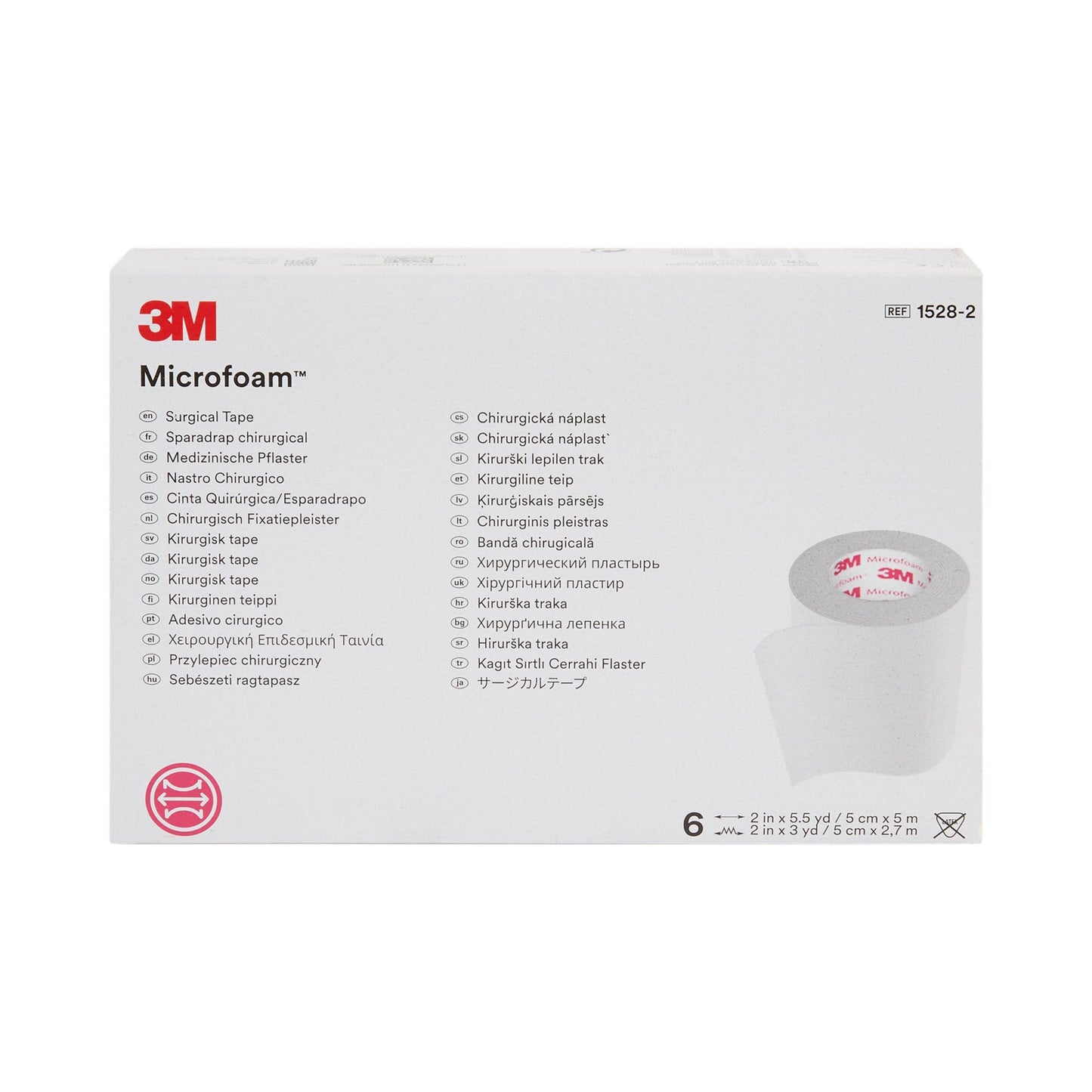 3M™ Microfoam™ Foam / Acrylic Adhesive Medical Tape, White